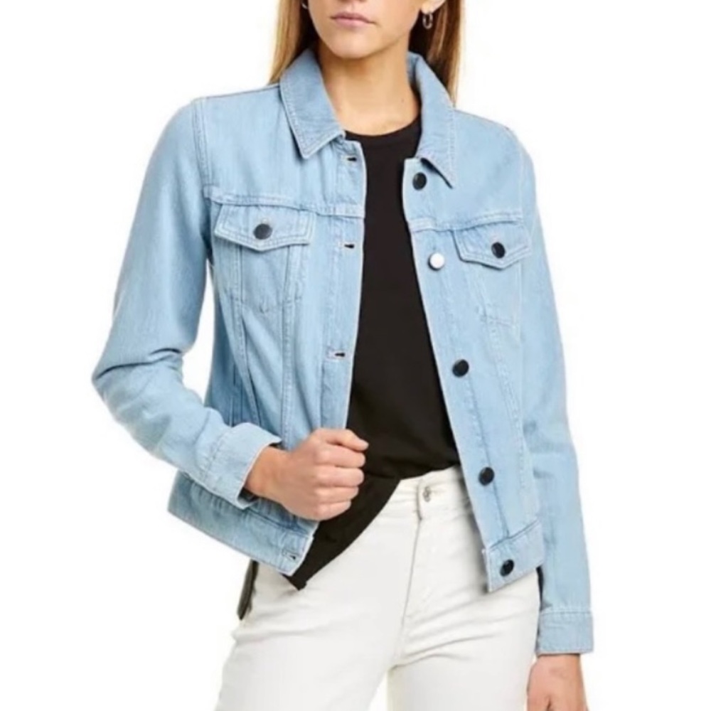 Theory Declyn Denim Jacket in WHITE, size Small